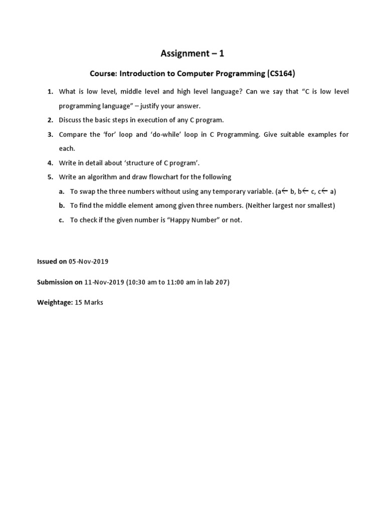 Intro to C Programming Tasks | PDF