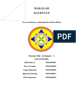 Makalah Kalkulus: Dosen Pembimbing: Budi Apriyanto S.Kom, M.Kom