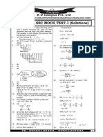 HARYANA SSC MOCK TEST-1 (Solutions) : 2007, Outram Lines, 1St Floor, Opposite Mukherjee Nagar Police Station, Delhi-110009