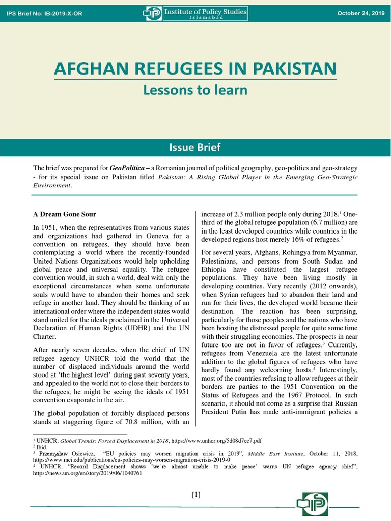 Afghan Refugees in Pakistan | PDF | Refugee | Afghanistan