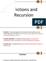 Functions and Recursion