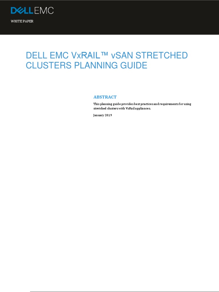 h15275 Vxrail Planning Guide Virtual San Stretched Cluster | PDF ...