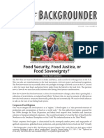 Food Security, Food Justice, or Food Sovereignty?: Institute For Food and Development Policy
