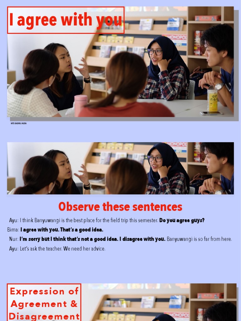 Expressions of Agreement & Disagreement | PDF