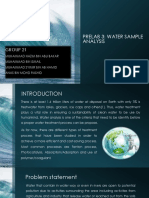 Prelab 3: Water Sample Analysis: Group 21