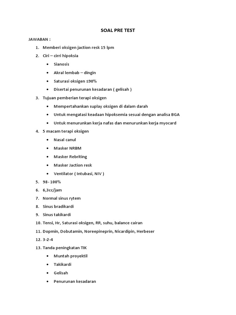 Terapi Oksigen dan Evaluasi Hemodinamik | PDF
