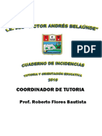 Coordinador de tutoría brinda información sobre el trabajo docente