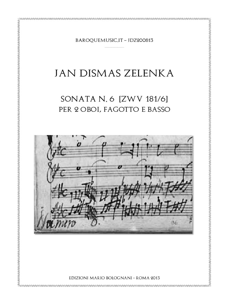 Zelenka Trio C Moll Oboes PDF Aerophones Classical Music