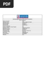 Acknowledgement For IMPS Online Transaction