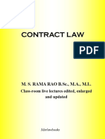 Contract Law: M. S. RAMA RAO B.SC., M.A., M.L