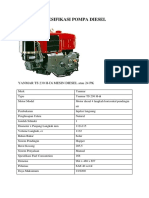 Spesifikasi Pompa Diesel 24 PK