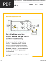 Optical Isolation Amplifiers Support Inverter Voltage, Current and Temperature Sensing