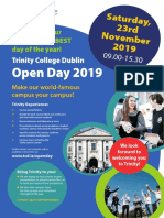 Trinity Open Day 2019 Poster