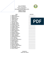 Bongabong National High School Grade 11 Valiant Attendance Sheet