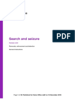 Search and Seizure: Removals, Enforcement and Detention General Instructions