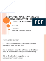 SOFTWARE AND NETWORK SYSTEMS FOR SHIP OPERATIONS