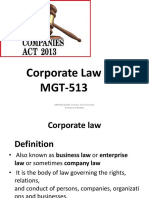 Corporate Law MGT-513: ARSHAD ISLAM Lecturer City University Peshawar Pakistam