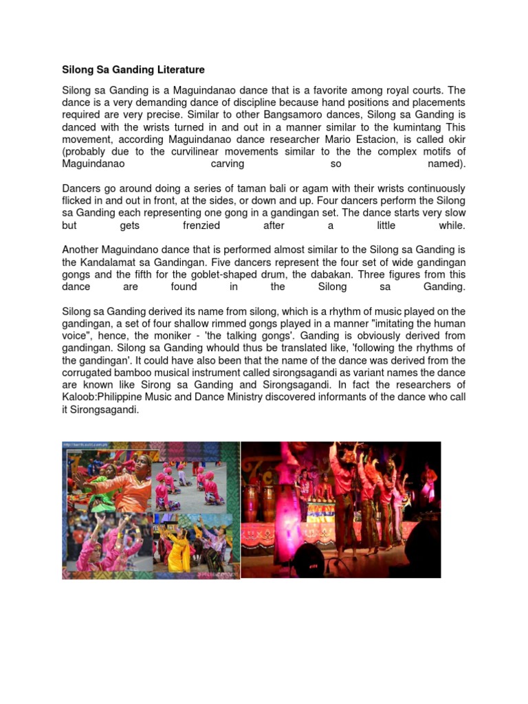Silong sa Ganding: Maguindanao Dance | PDF