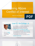 Rising Above Conflict of Interest: Juan D. de Zuñiga, JR