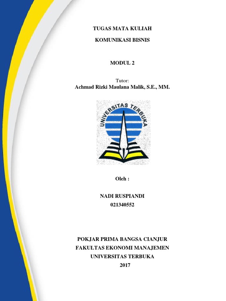 Tugas Komunikasi Bisnis Modul 2