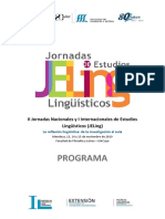 JELing 2019: II Jornadas Nacionales y I Internacionales de Estudios Lingüísticos