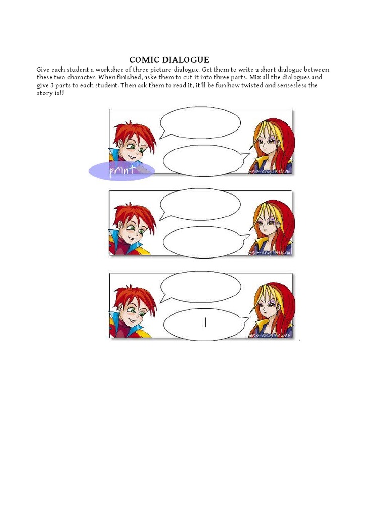 Comic Dialogue PDF | PDF