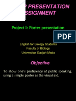 Group Presentation Assignment: Project I: Poster Presentation
