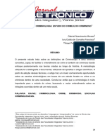 As Escolas Da Criminologia: Estudo Do Crime e Do Criminoso