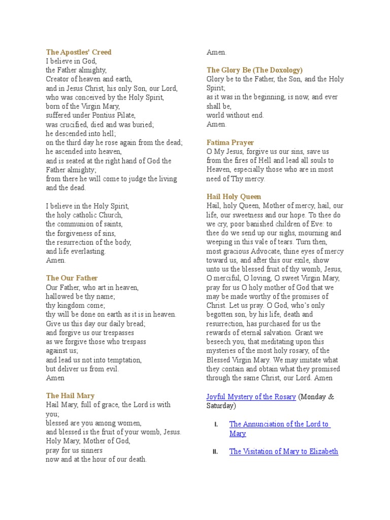 Hail Holy Queen: A Rosary Guide | PDF | Rosary | Mary, Mother Of Jesus