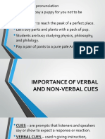 Importance of Verbal and Non-Verbal Cues