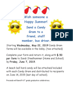 Wish Someone A Happy Summer!: Send A Candy Gram To A Friend, Staff Member, Bus Driver