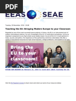 Eeas - European External Action Service - Teaching the Eu Bringing Modern Europe to Your Classroom - 2018-11-26