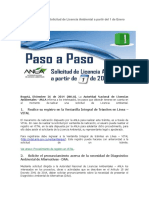 Paso A Paso para La Solicitud de Licencia Ambiental A Partir Del 1 de Enero de 2015