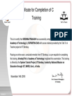 KRISHNA PRAKASH Participant Certificate