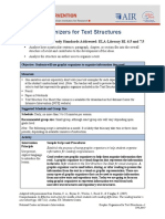 Graphic Organizers For Text Structures: College-And Career-Ready Standards Addressed: ELA-Literacy RI. 6.5 and 7.5