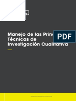 Manejo de Las Primeras Tecnicas de Investigacion Cualitativa