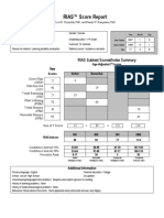 RIAS™ Score Report: RIAS Subtest Scores/Index Summary