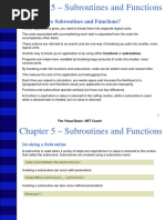 5.1 What Are Subroutines and Functions?