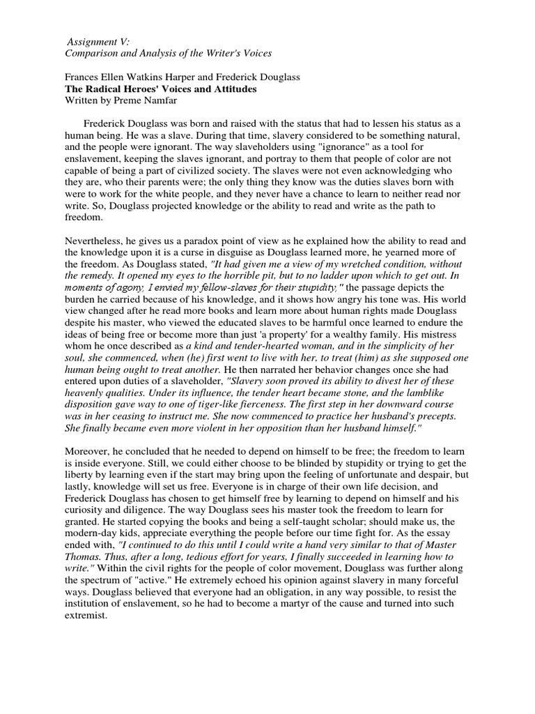 Voices of Freedom: Douglass and Harper | PDF | Frederick Douglass | Slavery