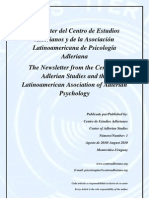 Newsletter Del Centro de Estudios Adlerianos y La Asociación Latinoamericana de Psicología Adleriana N.1