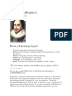 Biografía de Willian Shakespeare