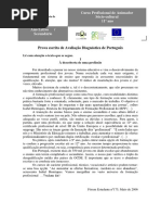 Teste Diagnóstico Para o Curso Profissional Port. 11