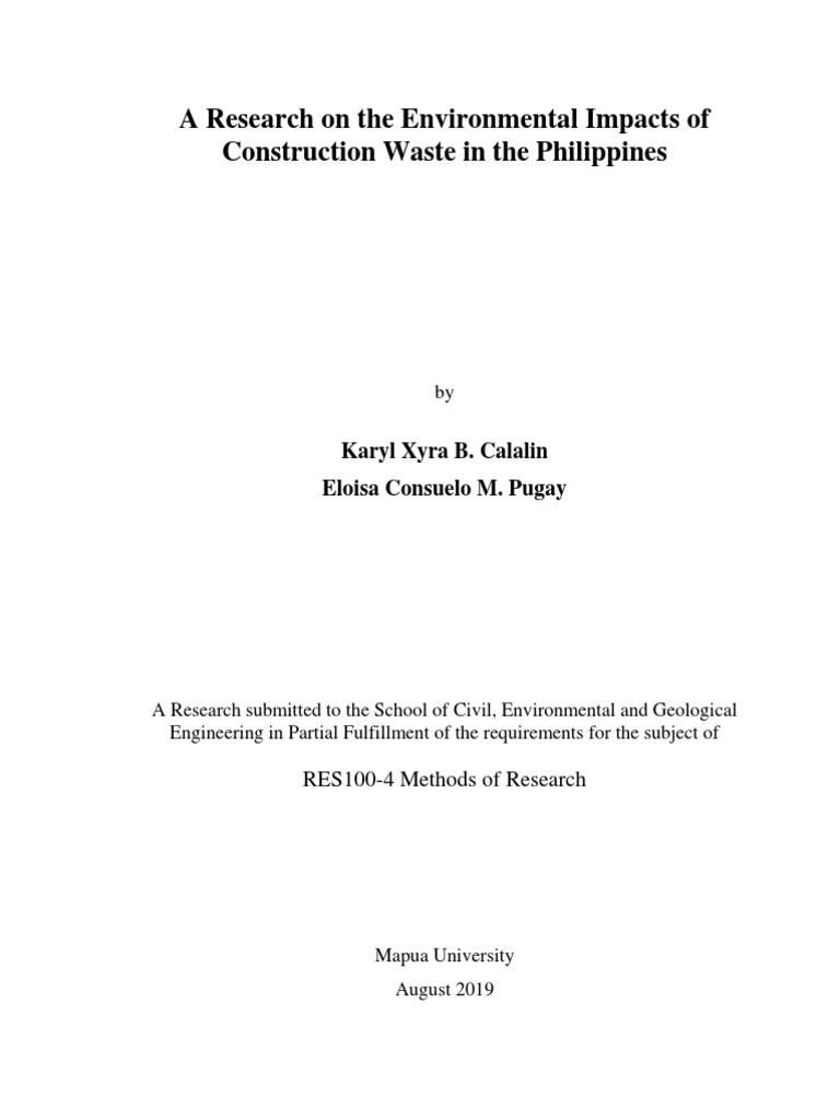 Environmental Impact of Construction Waste | PDF | Scrap | Recycling