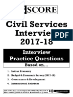 Civil Services Interview 2017-18 - All Questions