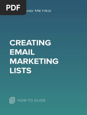 Creating Email Marketing Lists