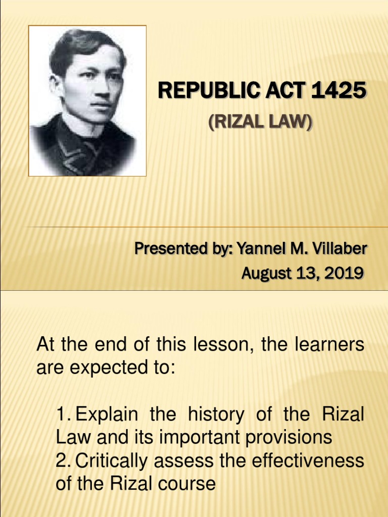 Week 2 Rizal Law 1 Philippines