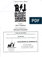 Bloody, Bloody Andrew Jackson (MTI) - Libretto + Vocal Book