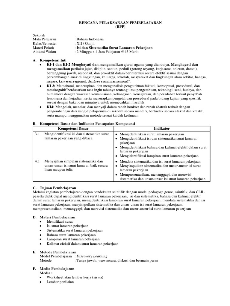 Isi Dan Sistematika Surat Lamaran Pekerjaan