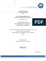 Lembar Pengesahan Permohonan Kerja Praktek: Proposal Kerja Praktek Di Pt. Geo Dipa Energy (Persero) Unit 1 Dieng