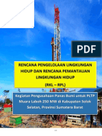 RKL - RPL Kegiatan Panas Bumi Untuk PLTP Muara Laboh 250 MW